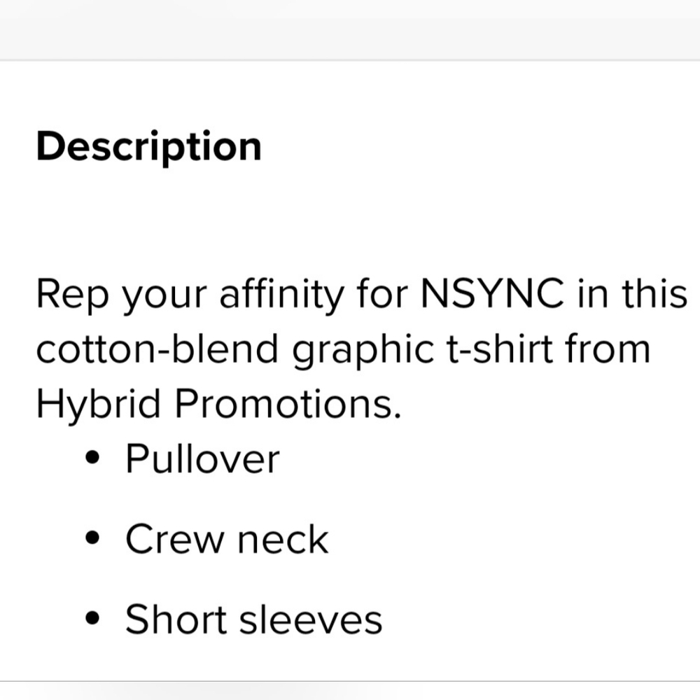 NSYNC GRAPHIC WHITE T-SHIRT NWOT - Picture 4 of 4